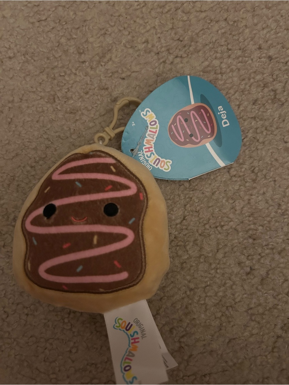 Squishmallows Deja Donut Plush Keychain